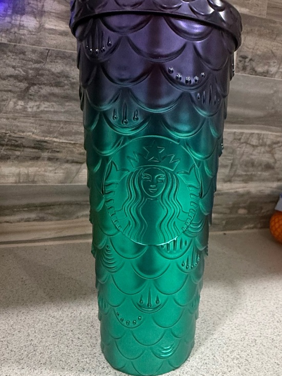 Starbucks Other - Starbucks 2025 Green to Purple Mermaid Scale Tumbler *As-Is* No straw